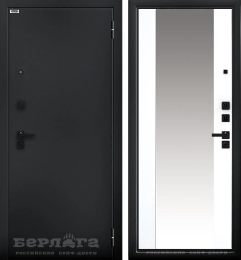 Сейф-дверь Ультра Вояж Эмалит арктик / Букле черный