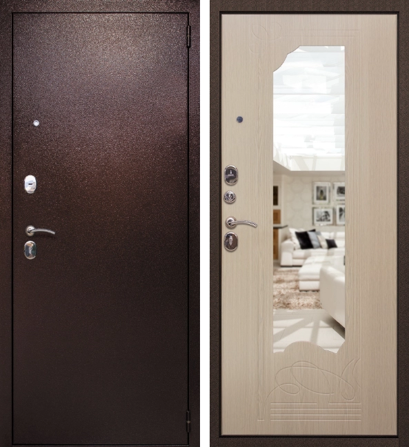 Входная дверь "Ольга" Беленый дуб