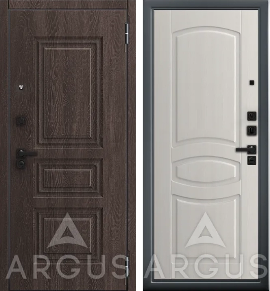 Входная дверь  ДА64 Black Style Букле графит Монако Белый ясень