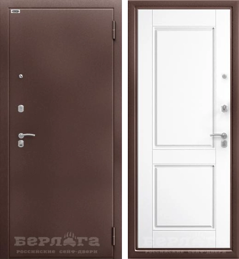 СЕЙФ-ДВЕРЬ ОПТИМА РОМЕО ЭМАЛИТ БЕЛЫЙ / МЕДНЫЙ АНТИК