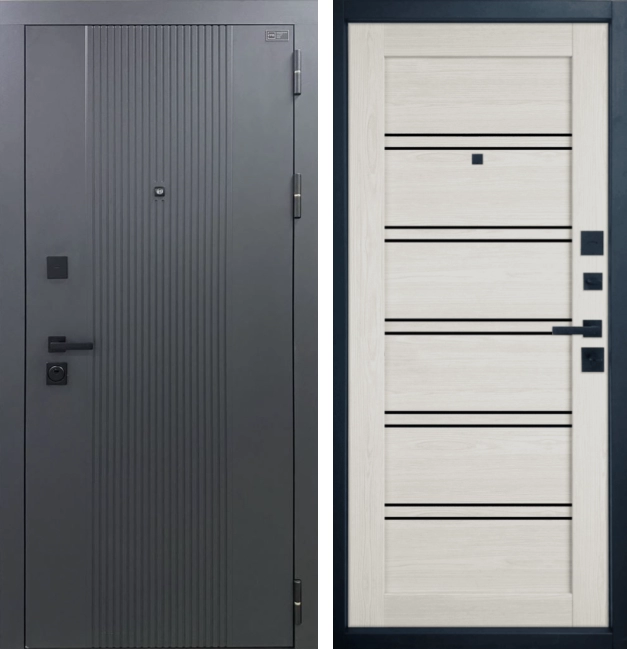 ВХОДНАЯ ДВЕРЬ BALANCE TWIN Atum Pro 28  Artic Oak  Black Gloss