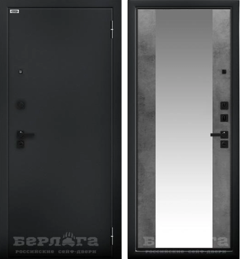 Сейф-дверь Ультра Вояж Бетон темный / Букле черный