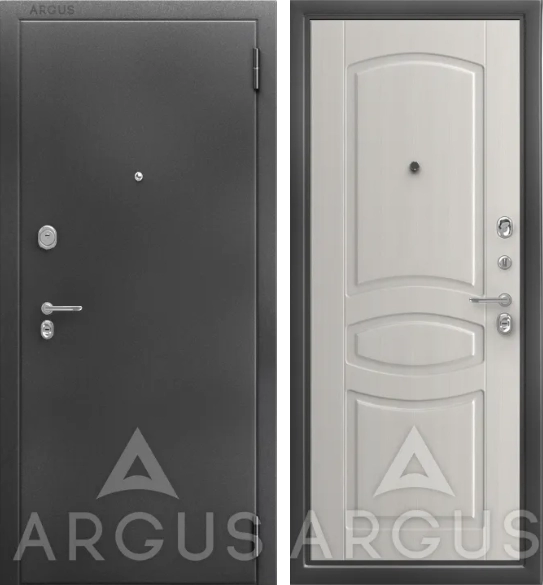 Входная дверь  ДА61 Антик серебро Монако Белый ясень