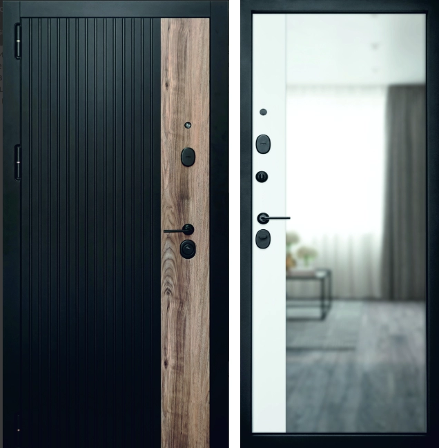 ВХОДНАЯ ДВЕРЬ Combi Band MAXI Mirror  Ice