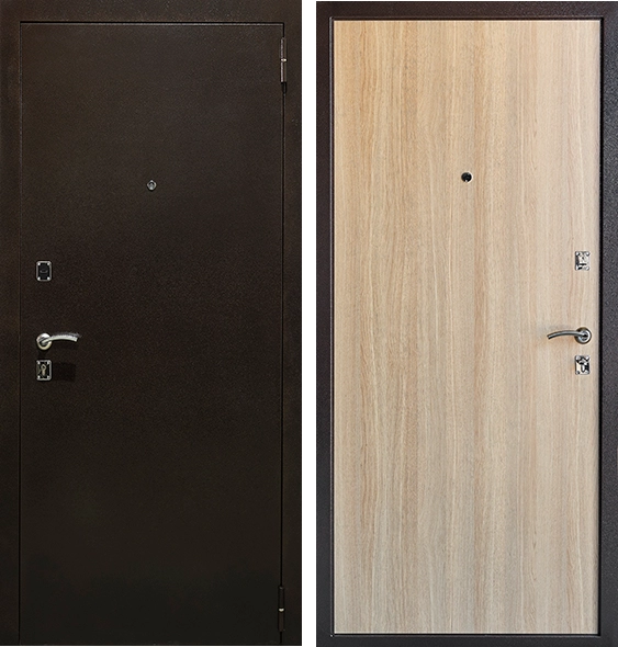 Входная дверь Базис Медь/ Дуб Честерфильд