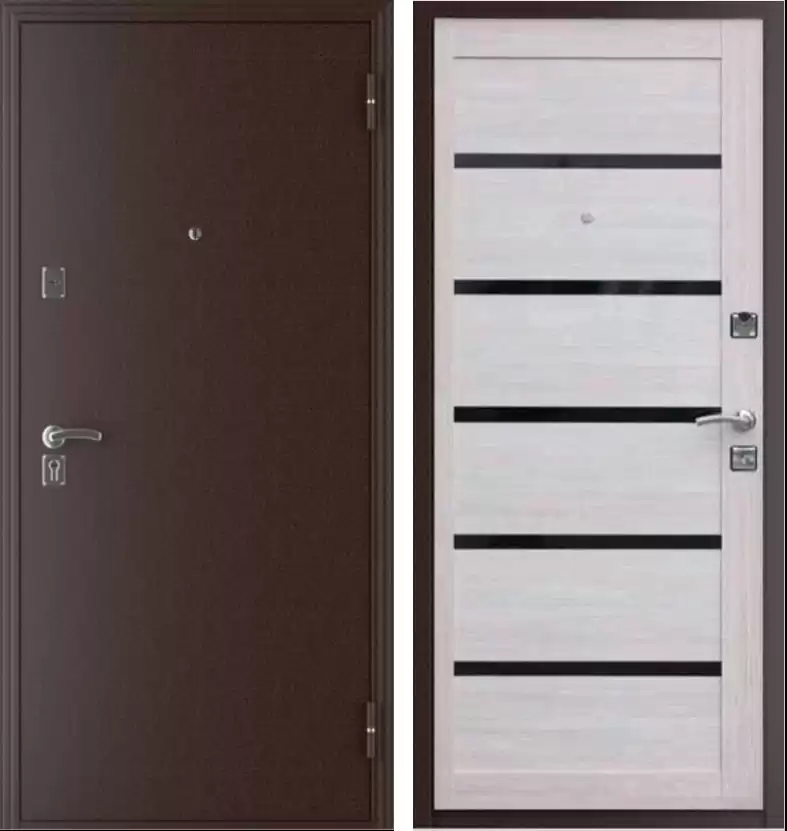 Входная дверь "2К Стандарт СКИН ЦАРГА"   Беленый дуб