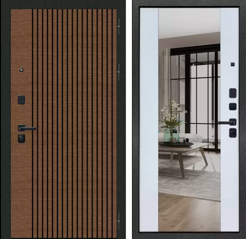 Входная дверь  3К КОНСУЛ Зеркало МДФ/МДФ