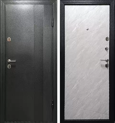 Лис Входная дверь LS 88 Серебро/ MDF Бетон