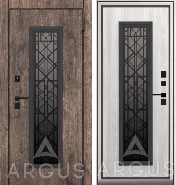 Входная дверь Тепло Муар графит Бриан Ясень ривьера айс,.Бриан, Акация темная винорит