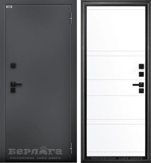 Сейф-дверь 3К ТЕРМО Марвин Эмалит арктик / Букле графит синий