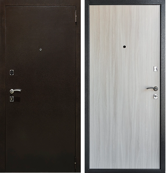 Входная дверь Базис Серебро/ Ясень светлый