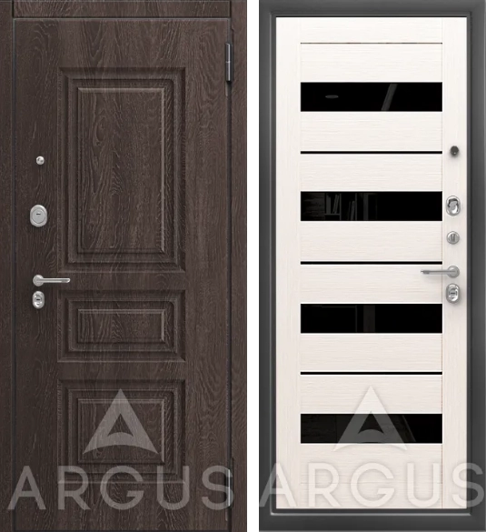 Входная дверь ДА67 Антик серебро Милана Белая лиственница, Черный лакобель,Скиф, Филадельфия шоколад