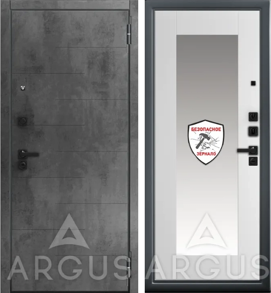 Входная дверь  ДА66 Black Style Букле графит Милли (Силк маус, Зеркало,.Никсон, Бетон темный