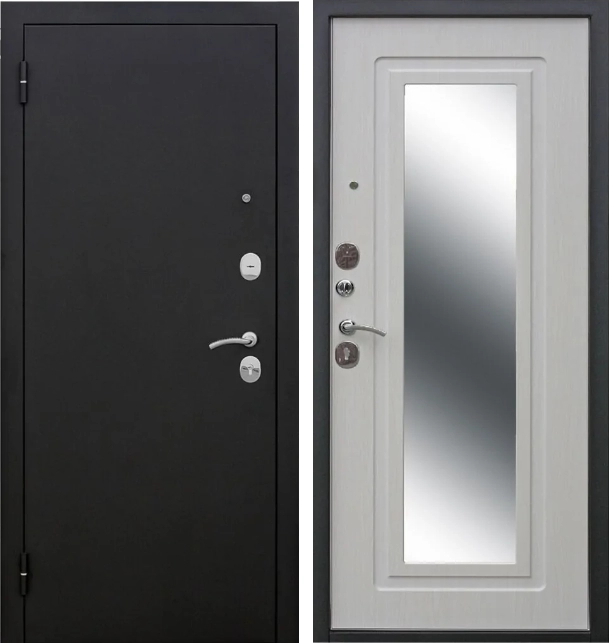 Входная дверь Царское Зеркало белый ясень