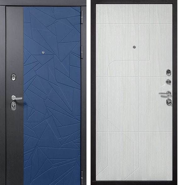 Входная дверь Гаттео Темно-синий софт/ Секвойя милк