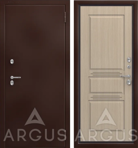 Входная дверь Тепло 5 Коричневый молоток Сабина Дуб беленый винорит