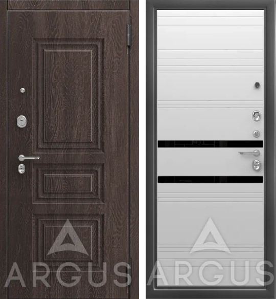 Входная дверь ДА65 Антик серебро Ювентус (Вельвет белый, Черный лакобель, 2050*870, прав.Скиф, Филадельфия шоколад