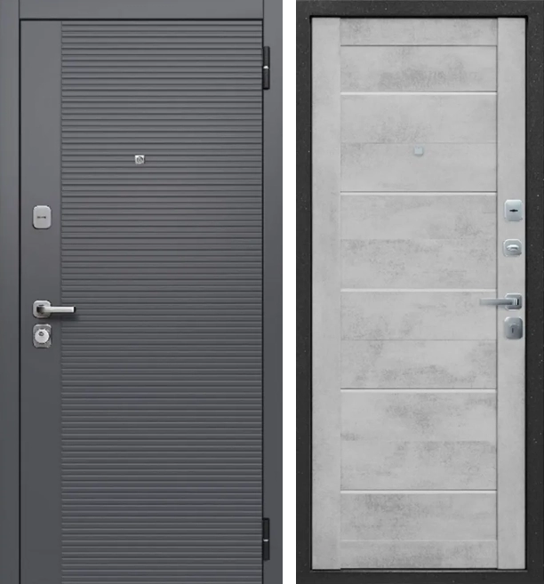 Входная дверь Бостон бетон снежный