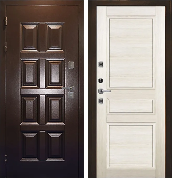 Входная дверь Винтер Термо 100 Дуб белёный