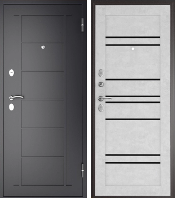 Входная дверь Титан графит букле