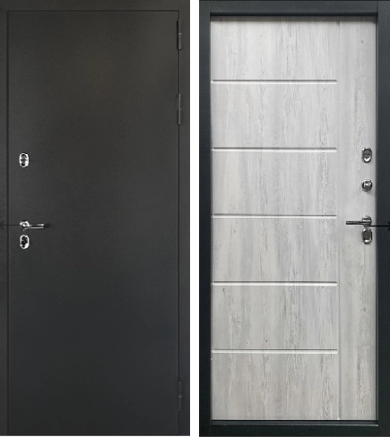 Входная дверь ТЕПЛО БАРС С ТЕРМОРАЗРЫВОМ Граф белый