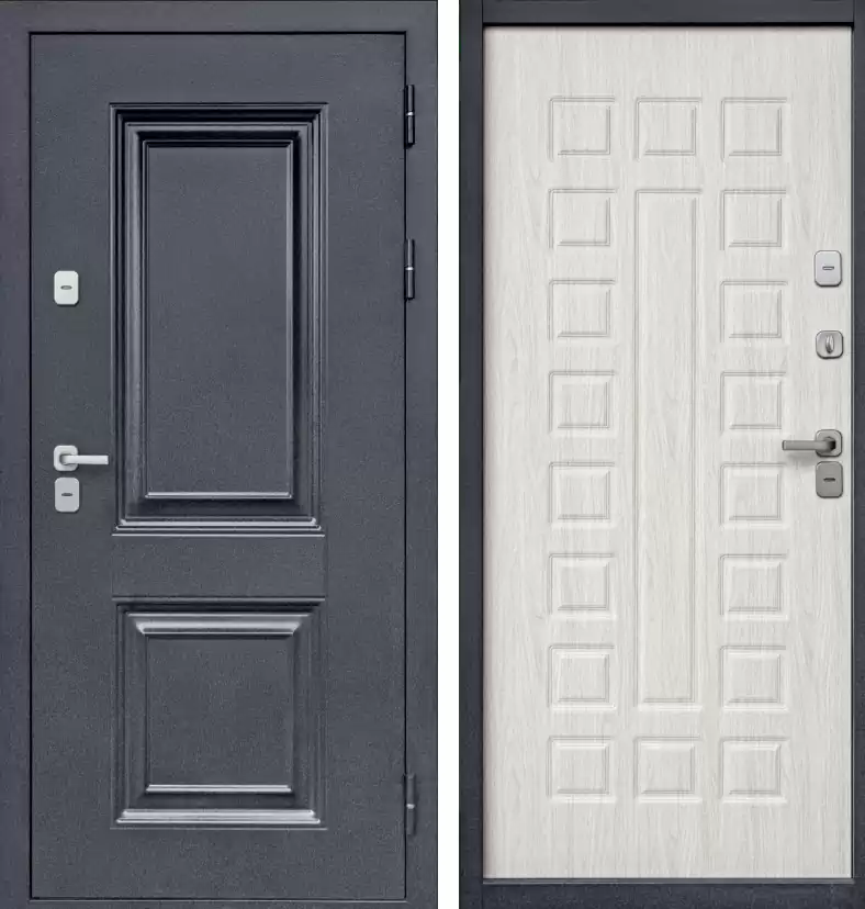 Входная дверь "ТЕРМО ШТАМП"  Беленый дуб