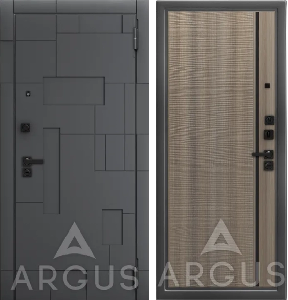 Входная дверь ДА95 Black Style Антик серебро Мульсан Керамика, Черный молдинг,Корса, Силк флай