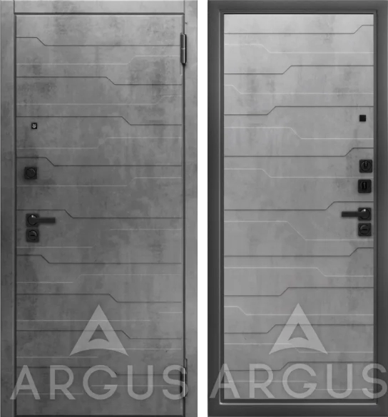 Входная дверь ДА94 Black Style Антик серебро Корто Бетон светлый,Корто, Бетон темный