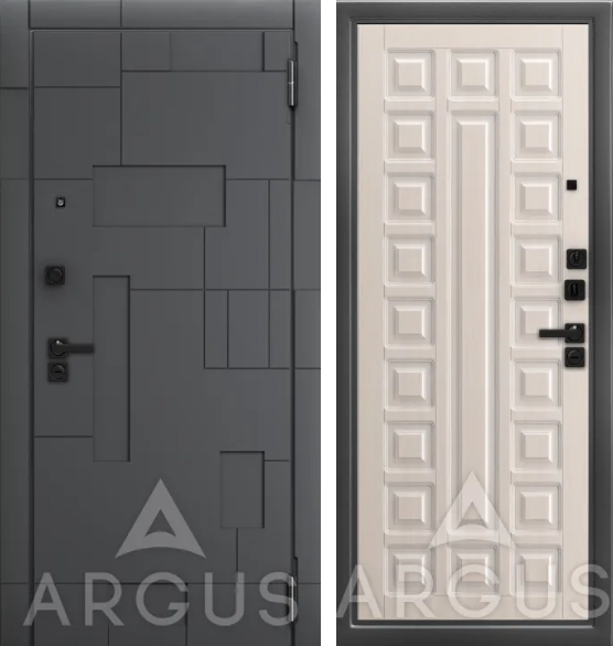 Входная дверь ДА94 Black Style Антик серебро Сенатор Ларче светлый,Корса, Силк флай