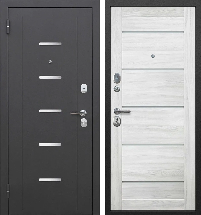 Входная дверь 7,5  Гарда Серебро Астана Милки