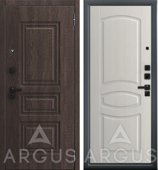 Входная дверь  ДА64 Black Style Букле графит Монако Белый ясень