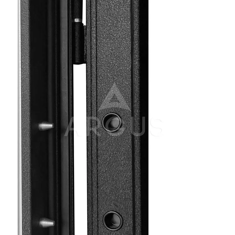 Входная дверь ДА96 Black Style Черный шелк Крэйзи Эмалит арктик, Зеркало с фацетом,вст. Таллин муар