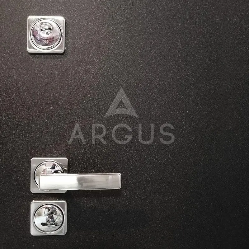 Входная дверь ДА96 Черный шелк Крэйзи Эмалит арктик, Зеркало с фацетом