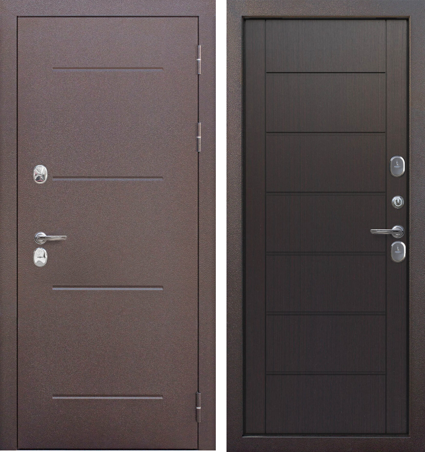 Входная дверь 11 см ISOTERMA Медный антик Темный Кипарис