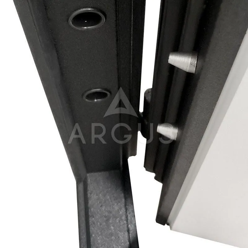 Входная дверь ДА96 Black Style Черный шелк Крэйзи Эмалит арктик, Зеркало с фацетом,вст. Таллин муар