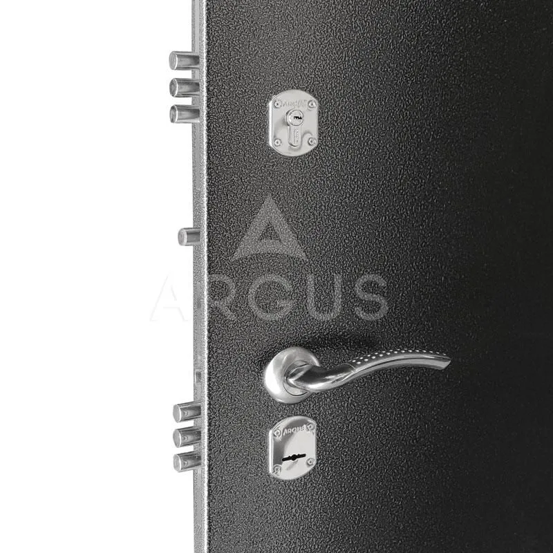 Входная дверь  Гранд Антик серебро Доминго Эмалит белый