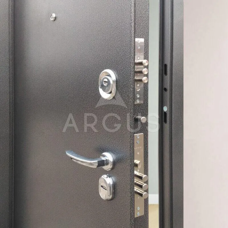 Входная дверь  ДА61 Антик серебро Монако Белый ясень