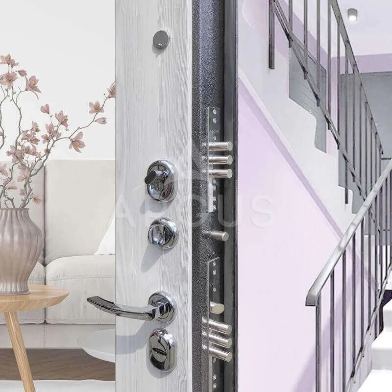 Входная дверь  ДА66 (промо) Антик серебро Милли Ясень ривьера айс