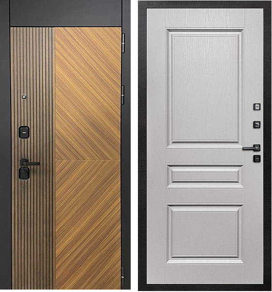 Входная дверь  Гранде ФЛ-636 белая шагрень