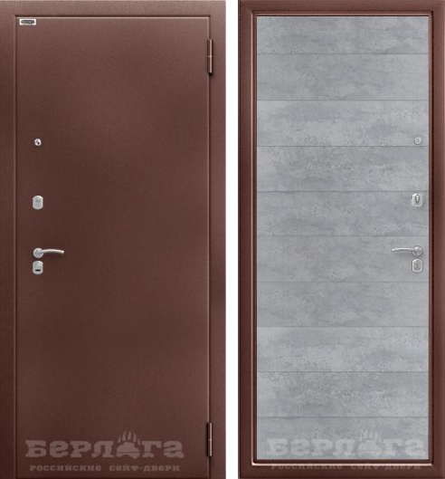 Сейф-дверь Оптима Лайн бетон светлый горизонт