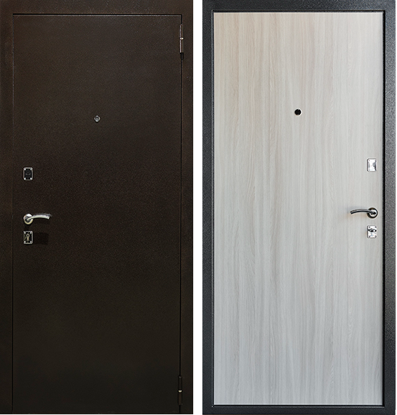 Входная дверь Базис Серебро/ Ясень светлый