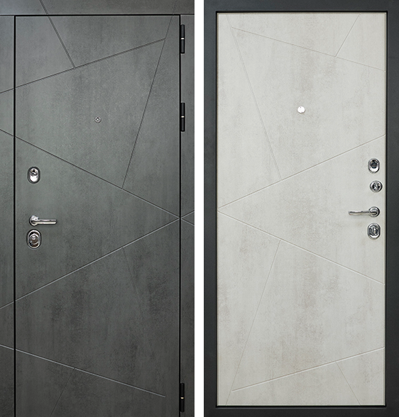 Входная дверь Стоун Серый камень/ белый камень