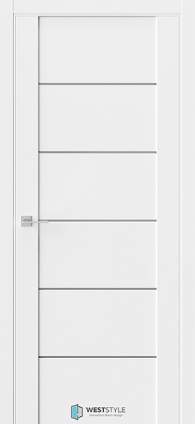 Weststyle Межкомнатная дверь V 24 Белый/ Графит (ДО)