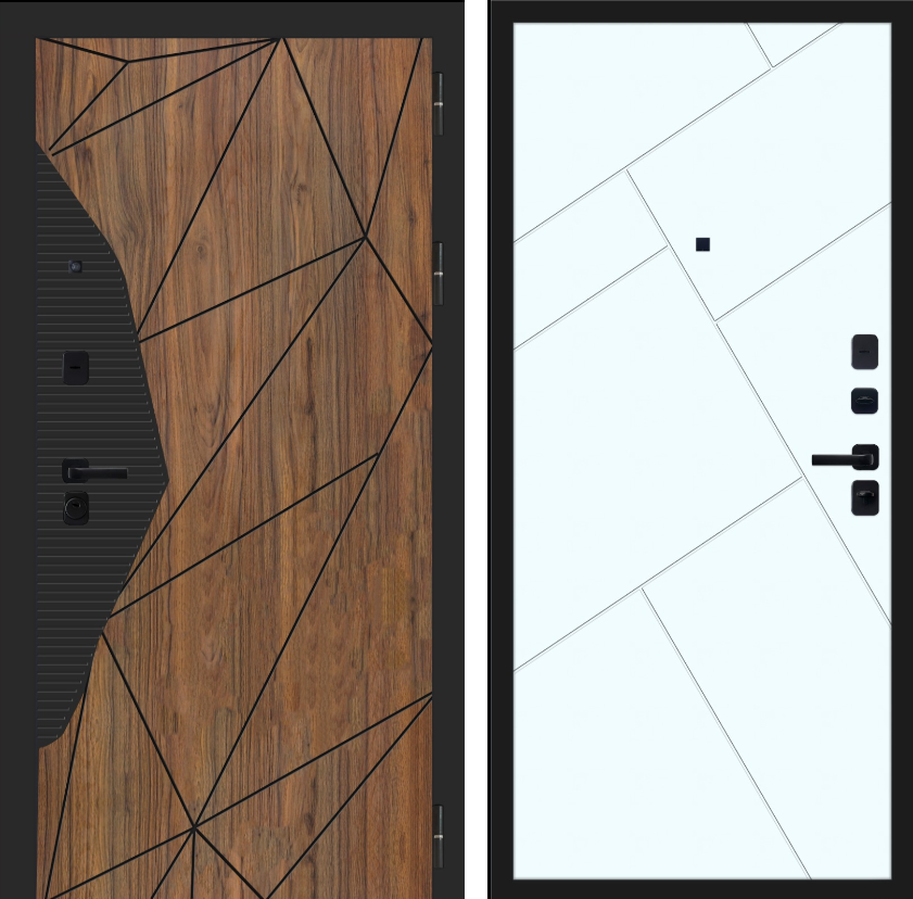 Входная дверь 3К ГЕОМЕТРИЯ МДФ/МДФ