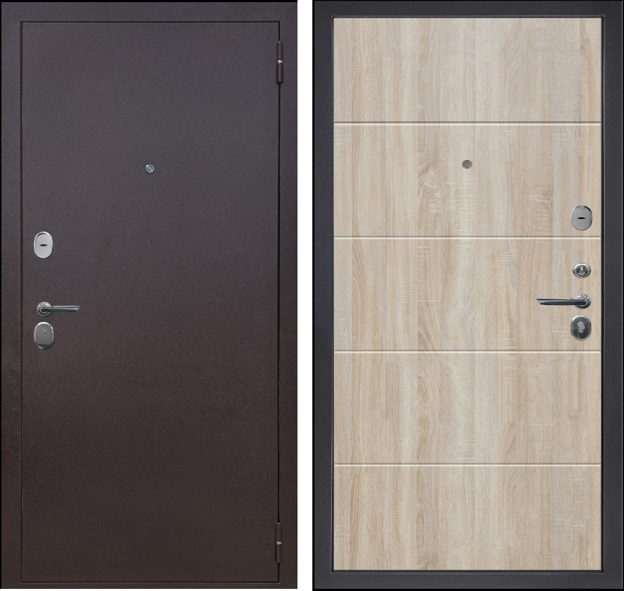 Входная дверь "2К Горизонт" Карпатская ель