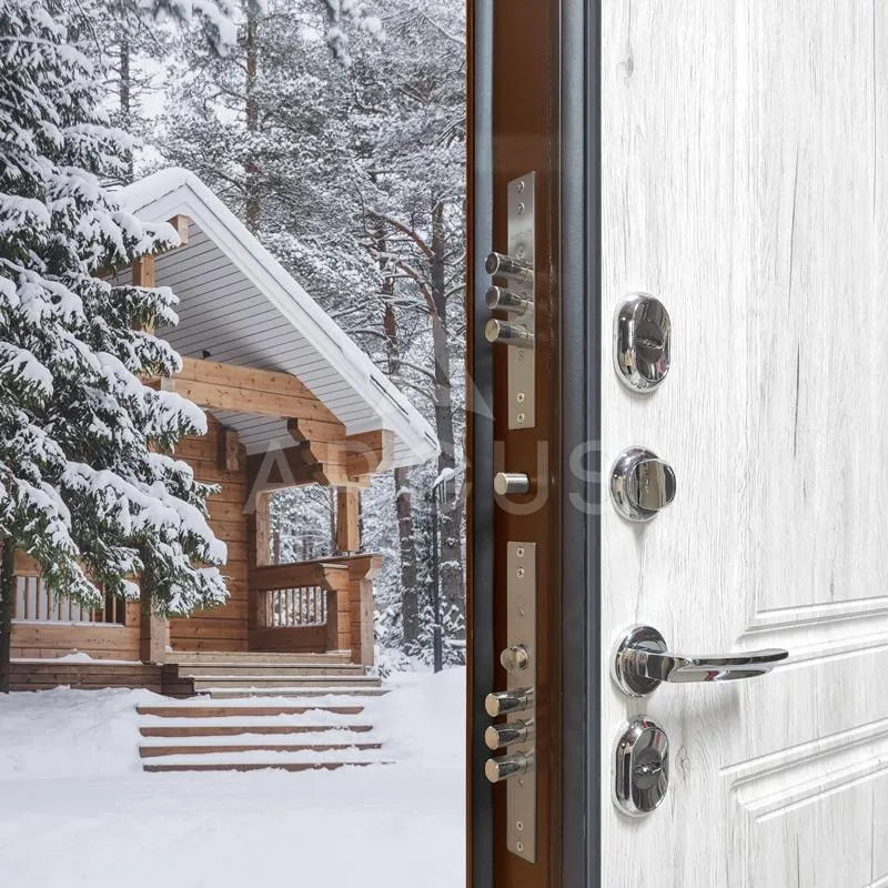 Входная дверь Тепло Коричневый молоток Оливер Рустик серый