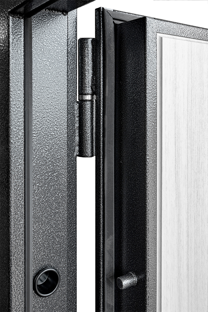 Входная дверь ДК-70 Зеркало Сандал белый