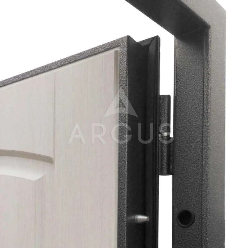 Входная дверь  ДА61 Антик серебро Монако Белый ясень