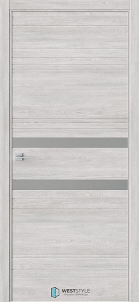 Weststyle Межкомнатная дверь In 13 Дуб оксфорд/ Зеркало графит (ДО) с алюминиевой кромкой